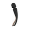 LELO SMART WAND 2 Medium Rechargeable Wand Vibrator Black side view with ergonomic design and sleek finish.