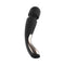 LELO SMART WAND 2 Medium Rechargeable Wand Vibrator Black showcasing its sleek design and ergonomic handle.