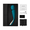 LELO SMART WAND 2 Medium Rechargeable Wand Vibrator Ocean Blue in elegant packaging with accessories.