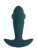 Gender X Tunnel Tapper Rechargeable Silicone Anal Plug Green with ergonomic design and dual tapping zones.