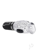 Zero Tolerance Thrill Ride Rechargeable Masturbator Black with textured nubbed channel and sleek design.