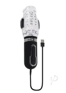 Zero Tolerance Thrill Ride Rechargeable Masturbator Black featuring thrusting, spinning, and vibration functions.