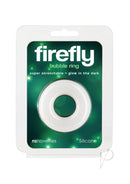 Firefly Bubble Ring Glow in The Dark Cock Ring Medium White packaging with a stretchy silicone ring.
