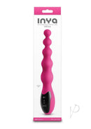 Inya Virtua Rechargeable Silicone Vibrator Pink in packaging with graduated beads and digital screen.