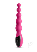 Inya Virtua Rechargeable Silicone Vibrator Pink with beaded design and sleek control screen.