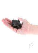 Renegade Piper Silicone Ball Stretcher Cock Ring Black held in hand showcasing soft silicone material.