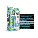 Stoner Vibes Stash Kit Kush And Smush Vibrator Set featuring a blue classic vibrator and fun cannabis design.