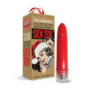Naughty List Gift Socks Multi-Speed Vibrator Red with festive packaging and red vibrator for a playful holiday surprise.
