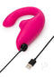 Womanizer Blend Vibrant Pink dual stimulation rabbit vibrator with Pleasure Air technology and USB charging cable