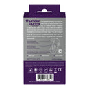 Vedo Thunder Bunny Vibrating Dual Cock Ring Deep Purple product packaging with features and description.