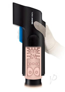 Zolo BJ Blaster Rechargeable Mouth Masturbator Black with dynamic thrusting and textured sleeve.