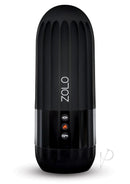Zolo Jerkmaster Rechargeable Ass Masturbator Black with adjustable suction and warming function.