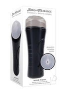 Zero Tolerance Hold Tight Rechargeable Stroker Black/Clear with realistic vaginal entry and 10 vibrating speeds.
