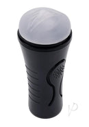 Zero Tolerance Hold Tight Rechargeable Stroker Black/Clear with realistic textured entry and squeeze control.