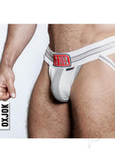 Oxballs Bulger Pumper Sack Slider Jock White Snow XLarge displayed on model highlighting its design and fit.