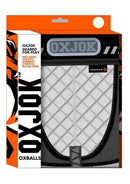 Oxballs Packer Cargo Quilt Slider-Strap Jock White Large packaging design with playful graphics.