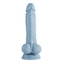 FemmeFunn Vortex Turbo Baller 8.25 inch Rotating Dildo Blue displayed in a realistic design with detailed texture.