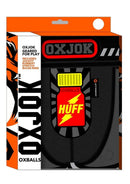 Oxballs Popper Jock 3D Rubber Huffer Jock Black Red Large packaging featuring bold design and huff patch.