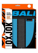 Oxballs Airmesh Swagger Jock Strap Sky Blue Large packaging showcasing breathable design for comfort and style.