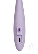Svakom Cici 2 Lavender app-controlled G-spot vibrator, showcasing its slim design and user interface.