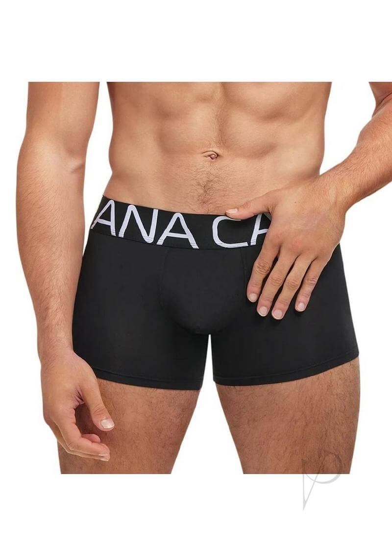 Banana Cabana Slinky Trunks Black Small Medium showcasing sleek design and comfort for modern men's underwear.