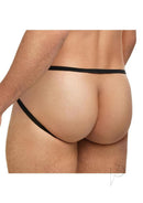 Banana Cabana Jock Mesh Medium/Large Black showcasing a bold fishnet jockstrap on a model from behind.