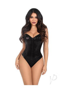 Sequin Bone Snap Bodysuit Strap Lg Blk-0