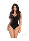 Sequin Bone Snap Bodysuit Strap Lg Blk-0