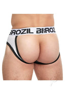 Brozil Ultra Sports Mesh Bulge Brief Large XLarge White, showcasing the rear view for enhanced support and style.