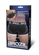 Brozil Ultra Glute and Bulge Mesh Trunk Black Large XLarge packaging showcasing the design and features.