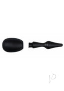 AquaClean 150ML One Way Valve Douche with Butt Plug Nozzle in sleek black design, ideal for discreet pre-play preparation.