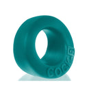Oxballs Cock-b Bulge Cockring Silicone Peacock in teal color, plush comfort ring designed for enhanced bulge.