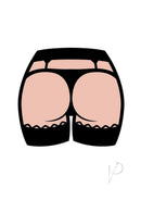 WoodRocket Butt Enamel Lapel Pin Black and Vanilla with a playful design featuring cheeky butt illustration.