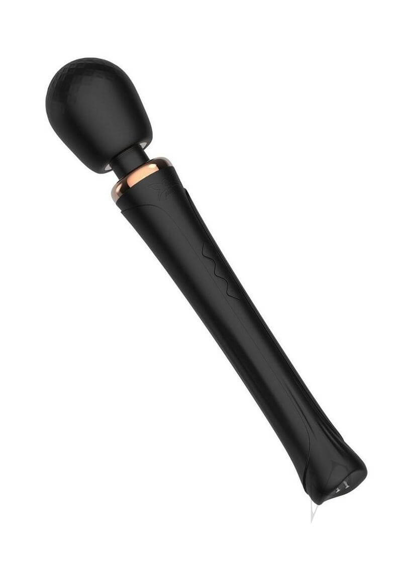 Pixey Aquawand Body Wand Black Edition designed for intense pleasure and powerful vibrations, showcasing its sleek black design.