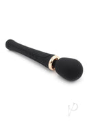Pixey Aquawand Body Wand Black Edition with sleek black design and gold accents for intense pleasure.