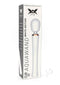 Pixey Aquawand Rechargeable Silicone Body Wand White Edition packaging featuring a waterproof design and rotary speed control.