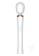 Pixey Aquawand Rechargeable Silicone Body Wand White Edition for powerful multi-speed vibrations.