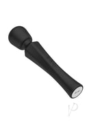 Pixey Aquamini Rechargeable Silicone Body Wand Black Edition in sleek black design.