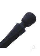 Pixey Aquamini Rechargeable Silicone Body Wand Black Edition sleek black design with silicone head and controls.