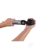Person holding the Pixey Deluxe Rechargeable Wand Silver, showcasing its powerful and sleek design.