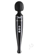 Pixey Deluxe Rechargeable Wand Black Chrome - luxurious wand massager with intense vibrations.