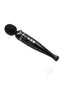Pixey Deluxe Rechargeable Wand Black Chrome showing sleek design and controls for intense pleasure.