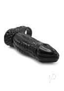 Monstar Beast Silicone Penis Sleeve Black, premium silicone enhancement sleeve designed for pleasure and stamina.