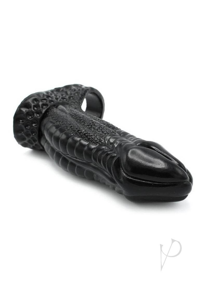 Monstar Beast Silicone Penis Sleeve Black, premium silicone enhancement sleeve designed for pleasure and stamina.