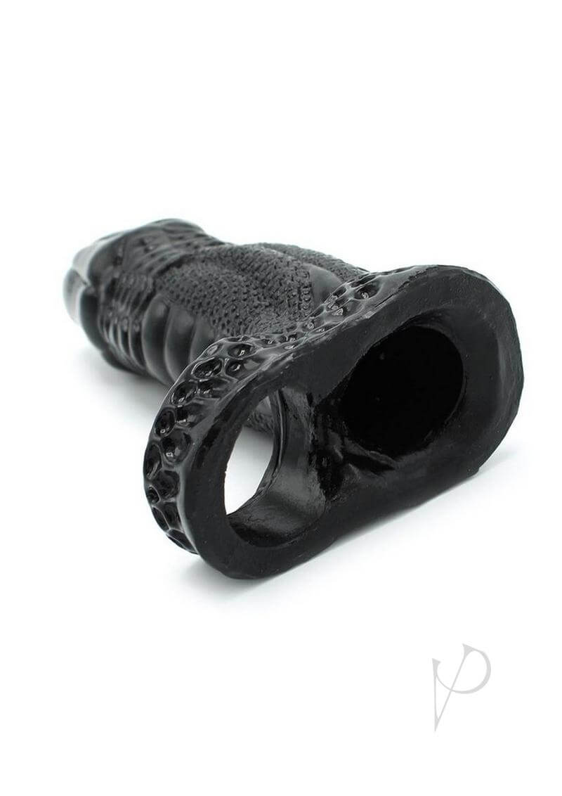 Monstar Beast Silicone Penis Sleeve Black, premium male enhancement sleeve in sleek black silicone, luxury and comfort combined.