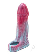 Monstar Beast Silicone Penis Sleeve 03 Pink Blue in vibrant pink and blue colors, designed for enhanced stamina and sensation.