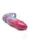 Monstar Beast Silicone Penis Sleeve 03 Pink Blue in a vibrant pink and blue color blend, designed for enhancement and pleasure.