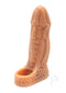 Monstar Beast Silicone Penis Sleeve 04 Vanilla textured design for enhanced sensations and performance.