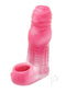 Monstar Beast Silicone Penis Sleeve 06 Pink White - premium silicone penis sleeve with striking pink and white color.