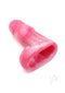 Monstar Beast Silicone Penis Sleeve 06 Pink White premium enhancement toy in striking pink and white color.